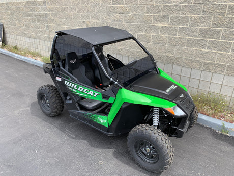Photo of Wildcat Trail/Sport 700 Half Windshield with Billet Mounts by UTVZILLA - Premium for UTVs / Side by Sides