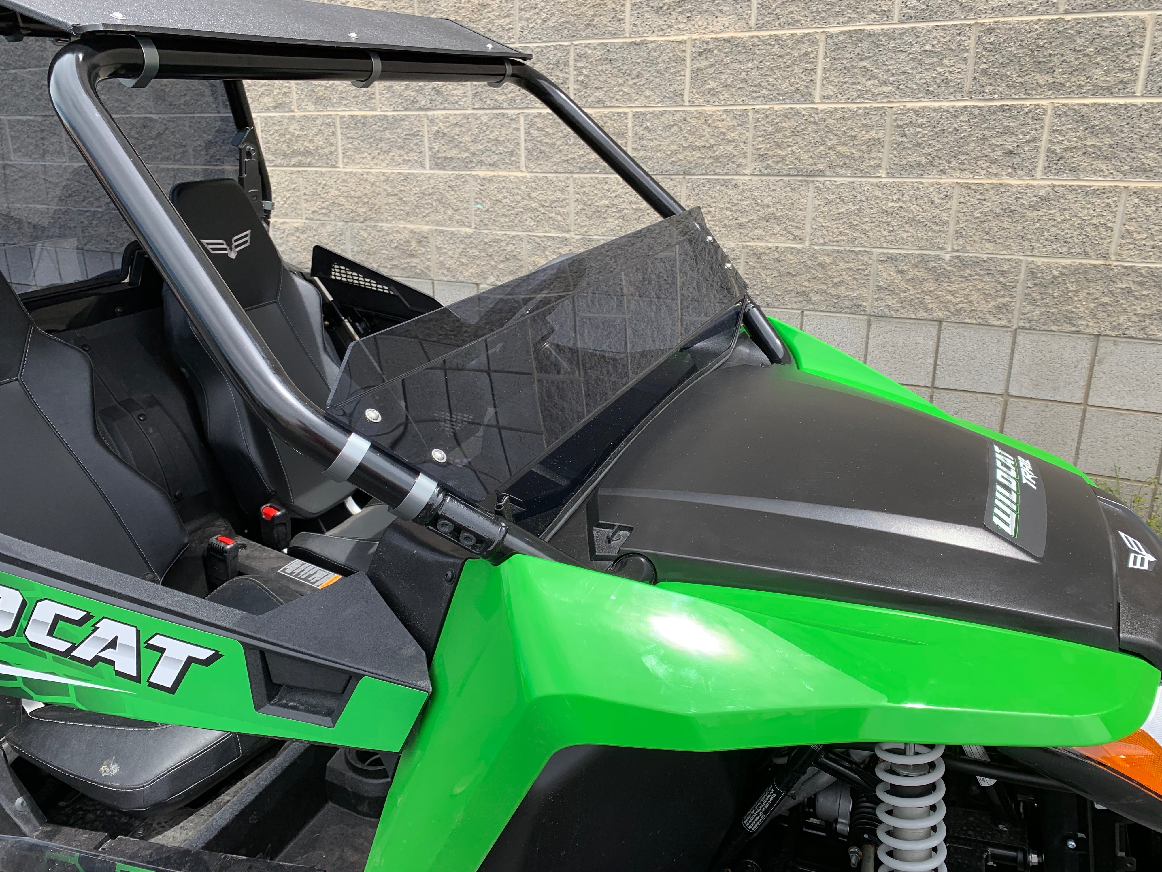 Photo of Wildcat Trail/Sport 700 Half Windshield with Billet Mounts by UTVZILLA - Premium for UTVs / Side by Sides