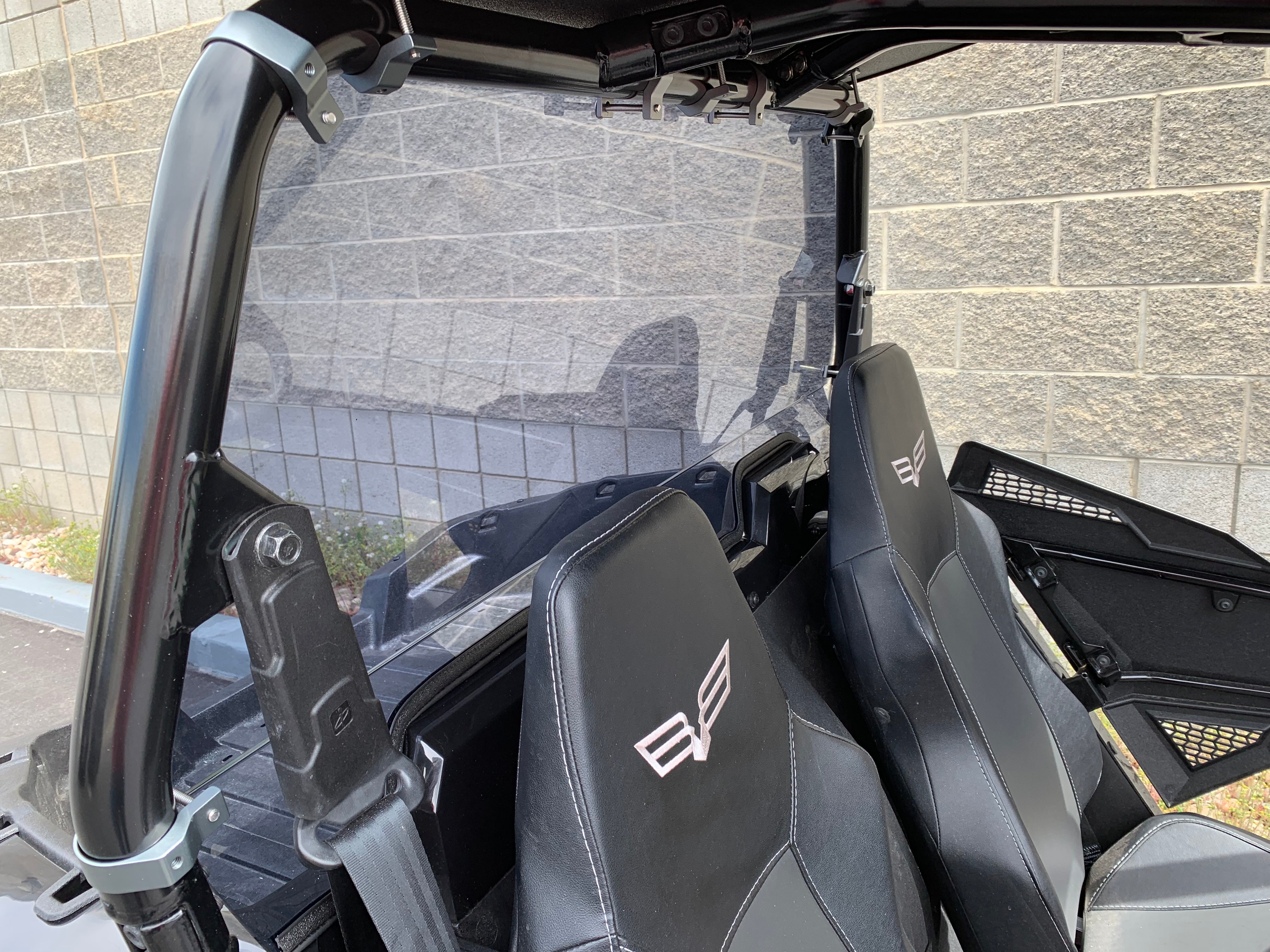 Photo of Wildcat Trail/Sport 700 Rear Windshield with Billet Mounts by UTVZILLA - Premium for UTVs / Side by Sides