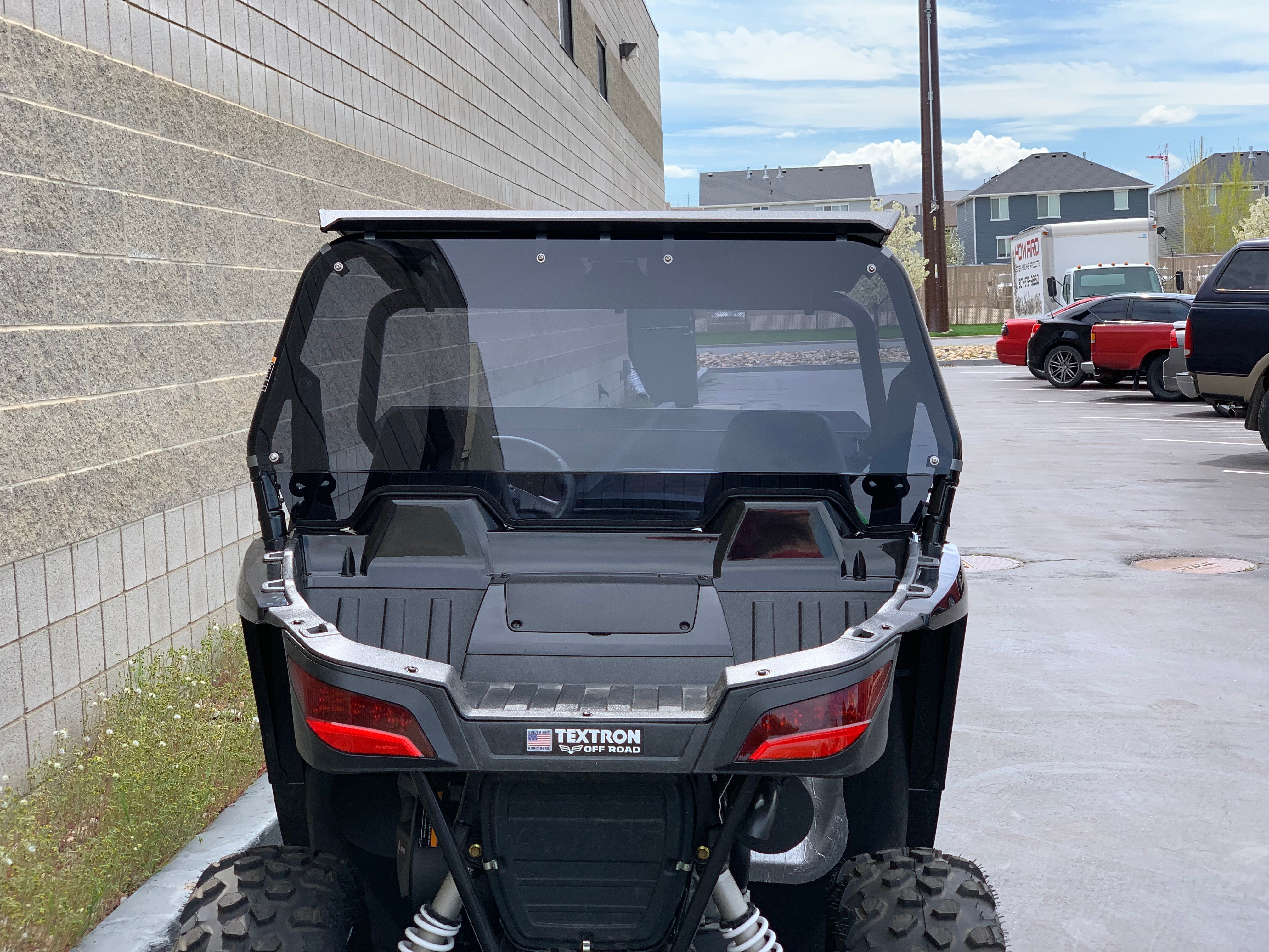 Photo of Wildcat Trail/Sport 700 Rear Windshield with Billet Mounts by UTVZILLA - Premium for UTVs / Side by Sides