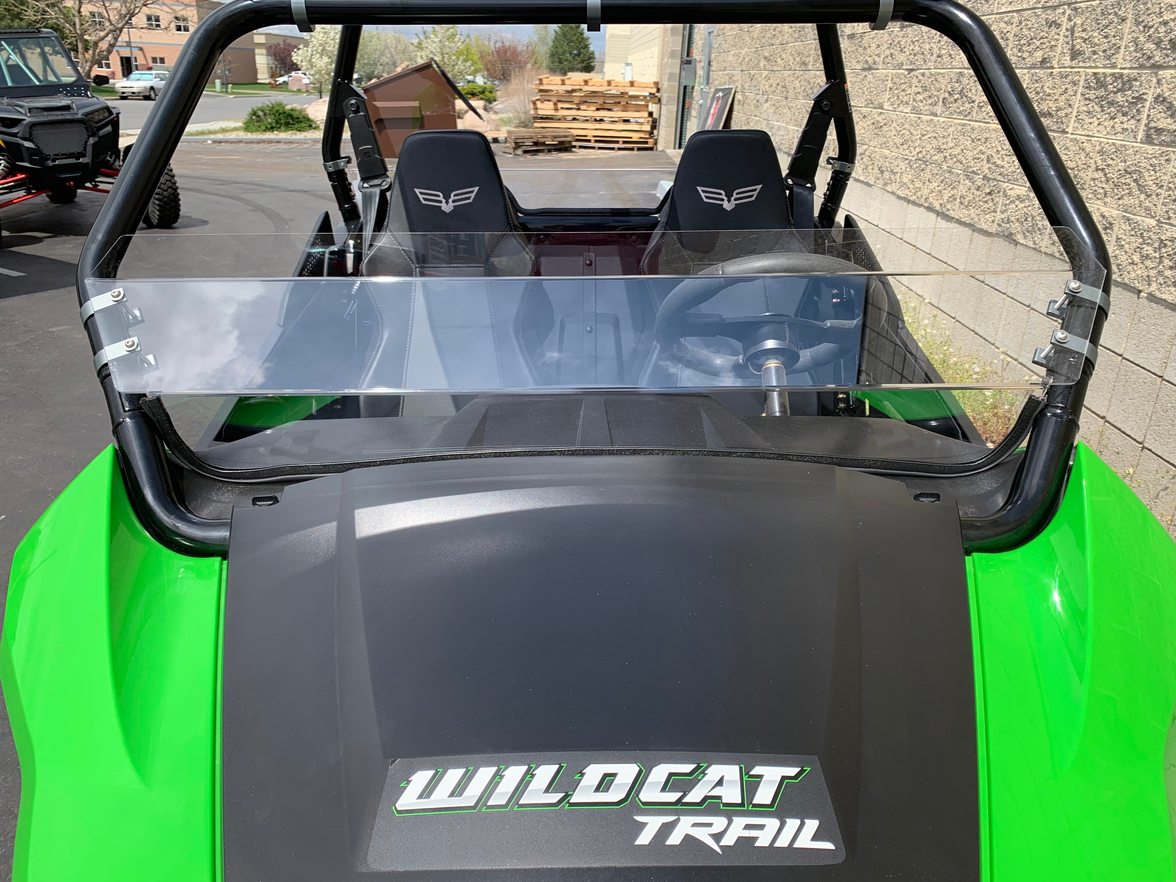 Photo of Wildcat Trail/Sport 700 Half Windshield with Billet Mounts by UTVZILLA - Premium for UTVs / Side by Sides