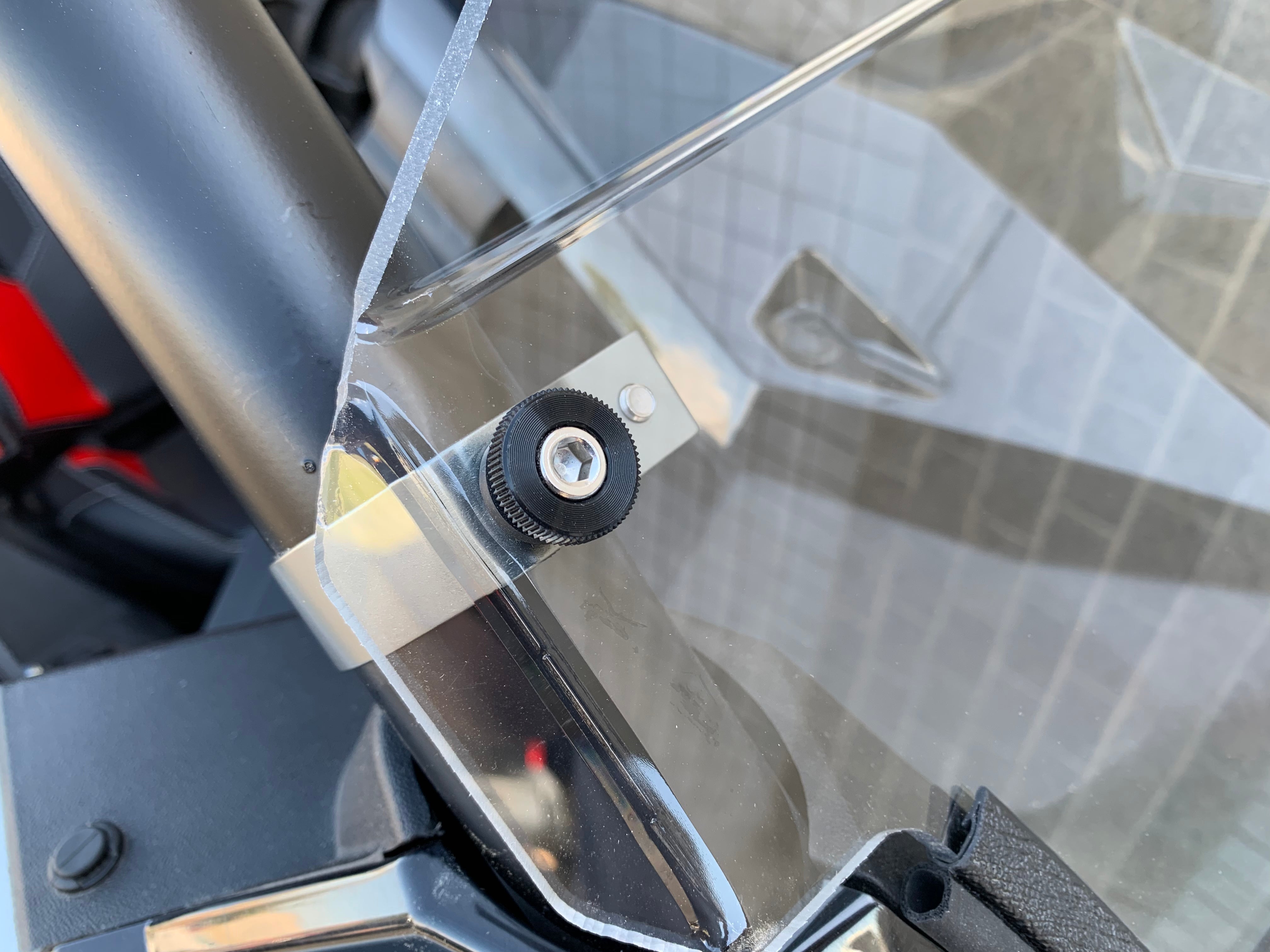 Photo of Polaris RS1 Half Windshield with Billet Clamps by UTVZILLA - Premium for UTVs / Side by Sides