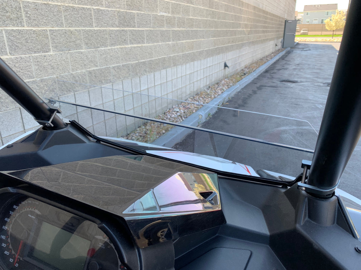 Photo of Polaris RS1 Half Windshield with Billet Clamps by UTVZILLA - Premium for UTVs / Side by Sides