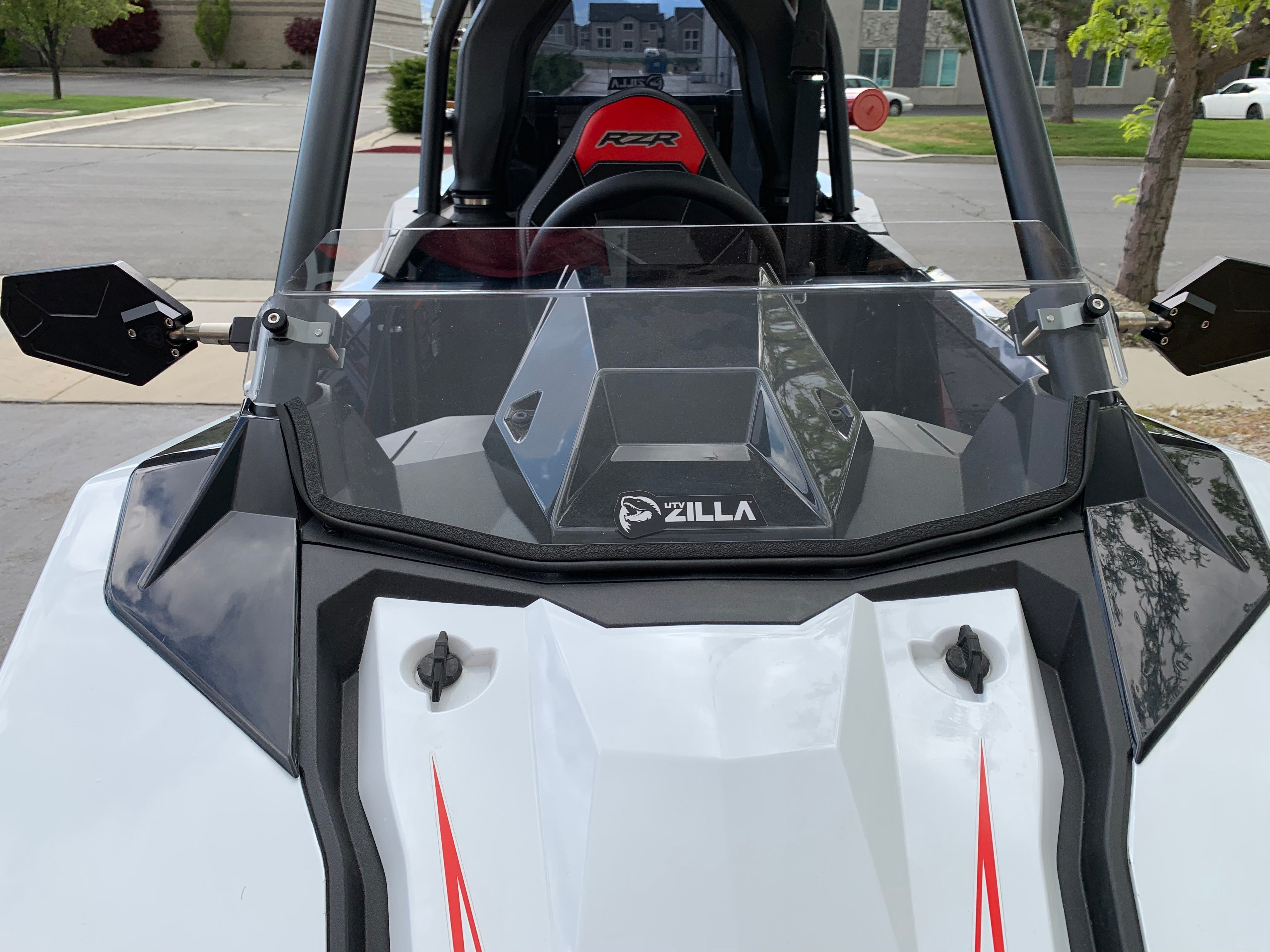 Photo of Polaris RS1 Half Windshield with Billet Clamps by UTVZILLA - Premium for UTVs / Side by Sides