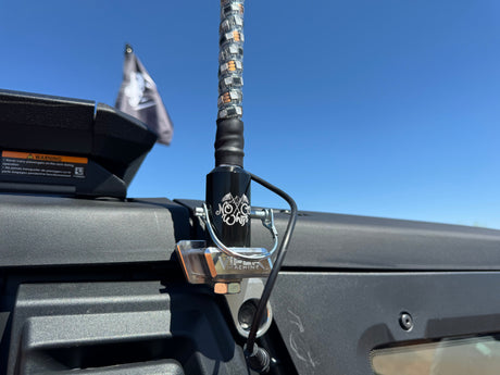 Photo of Polaris Xpedition Billet Whip Mounts / Pair by Viper Machine - Premium for UTVs / Side by Sides