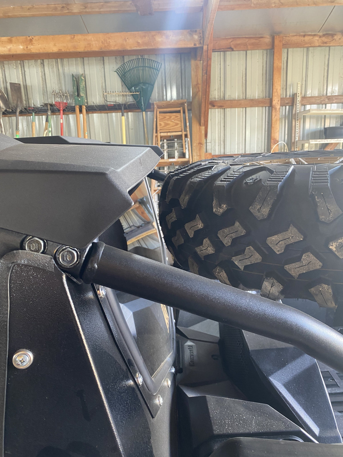 Photo of Kawasaki Teryx KRX 4 1000 Dual Clamp Spare Tire Mount by Factory UTV - Premium Spare Tire Mounts for UTVs / Side by Sides
