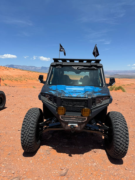 Photo of Polaris Xpedition Billet Whip Mounts / Pair by Viper Machine - Premium for UTVs / Side by Sides