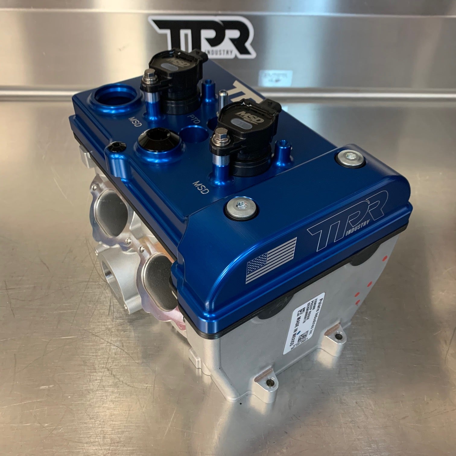 Photo of TPR016 - BLUE Billet Valve Cover - Turbo R / Pro XP by TPR Industry - Premium for UTVs / Side by Sides