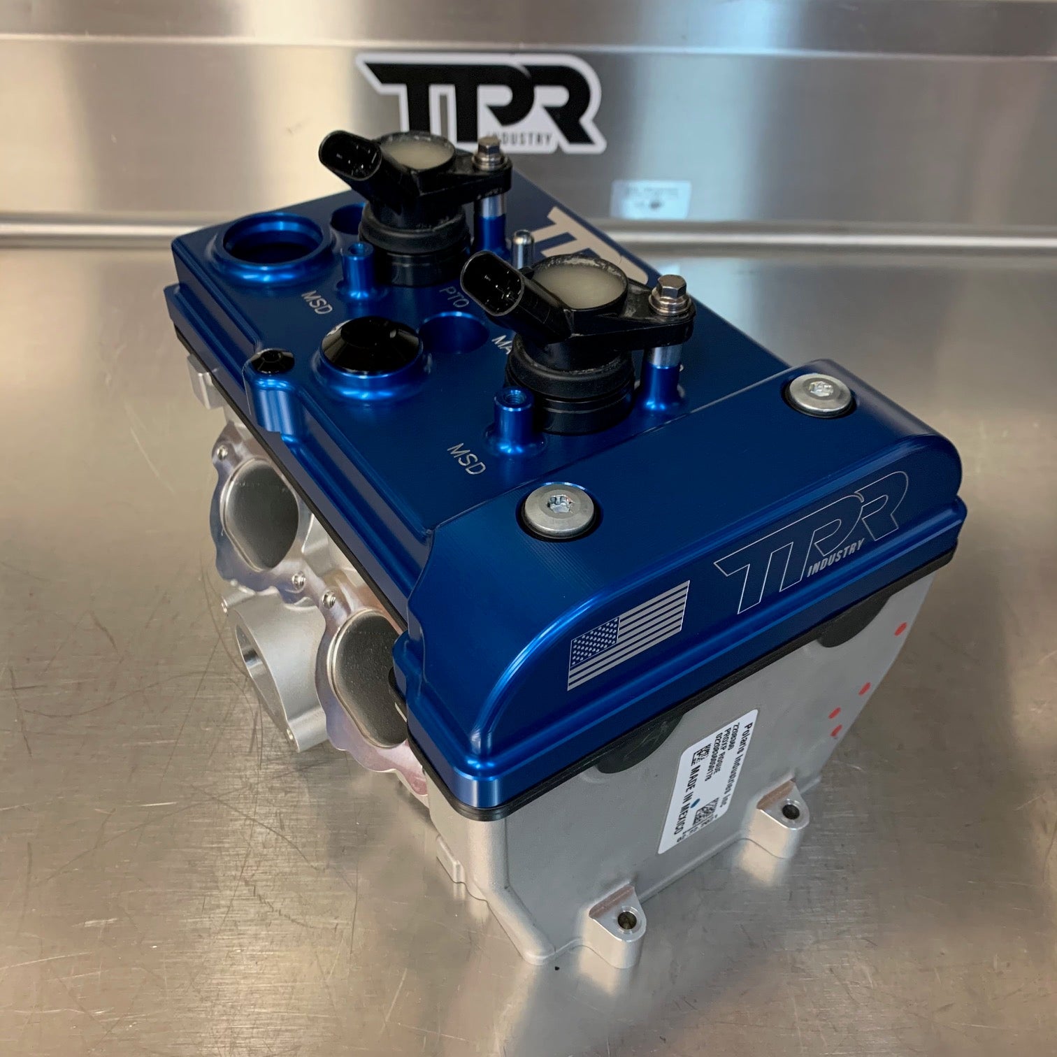 Photo of TPR016 - BLUE Billet Valve Cover - Turbo R / Pro XP by TPR Industry - Premium for UTVs / Side by Sides