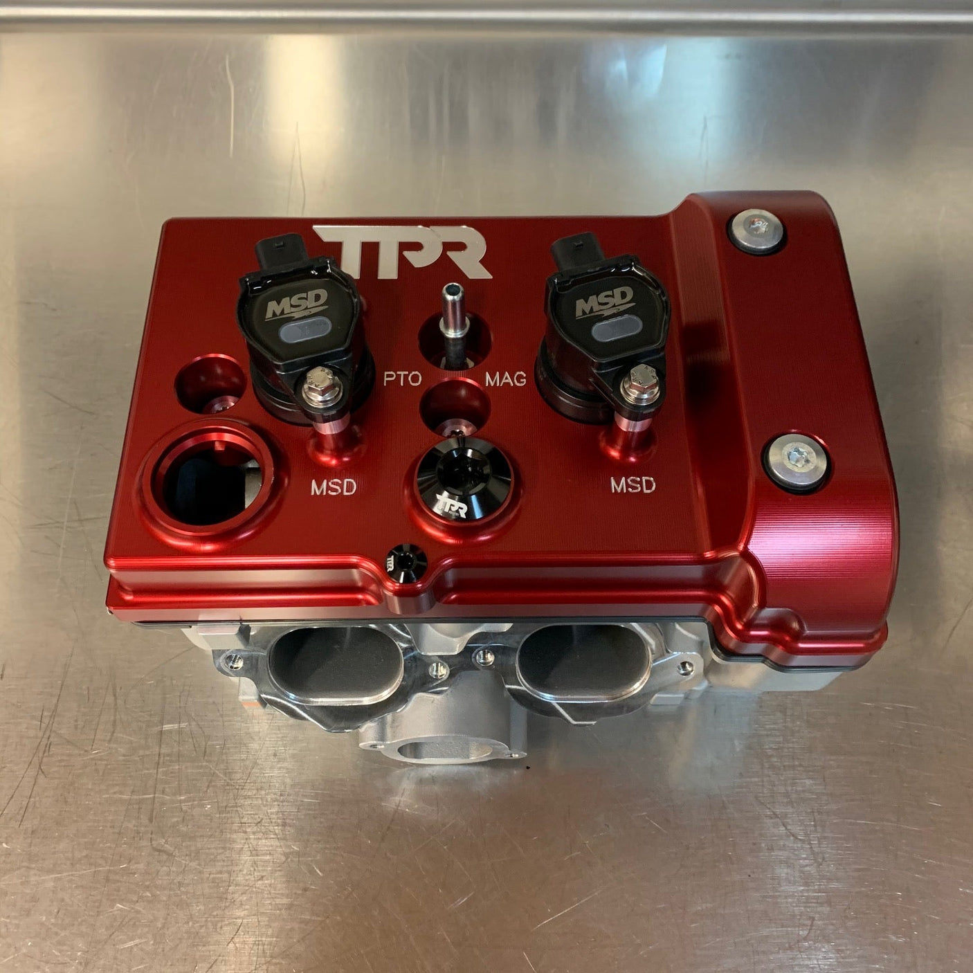 TPR016 - RED Billet Valve Cover for Polaris RZR Turbo R / Pro XP