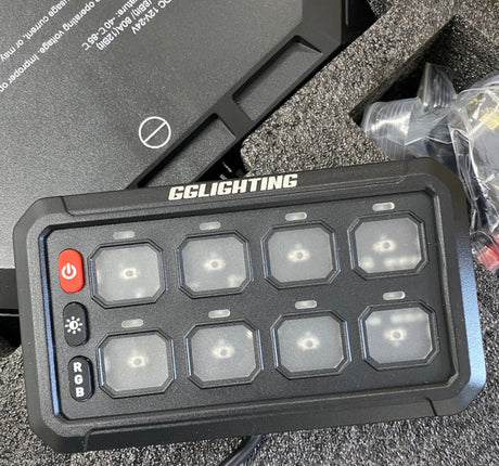 Photo of 8-Gang Switch Panel With RGB And Remote Control Bluetooth App by GGLighting - Premium for UTVs / Side by Sides