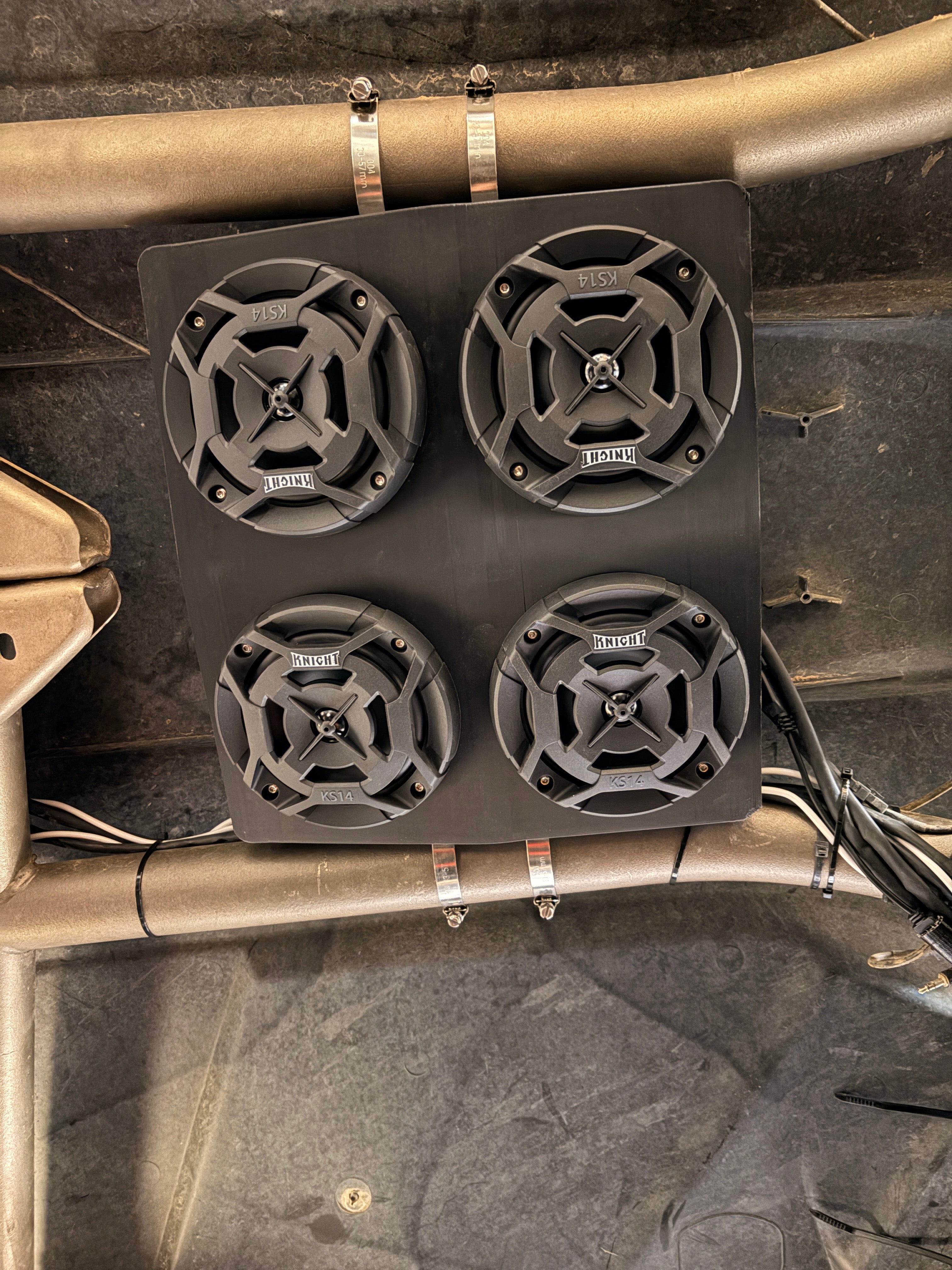 Photo of Can-Am Maverick Roof Speaker Pods – Quad 4" Sound System by Knight ATV - Premium Power Sports for UTVs / Side by Sides
