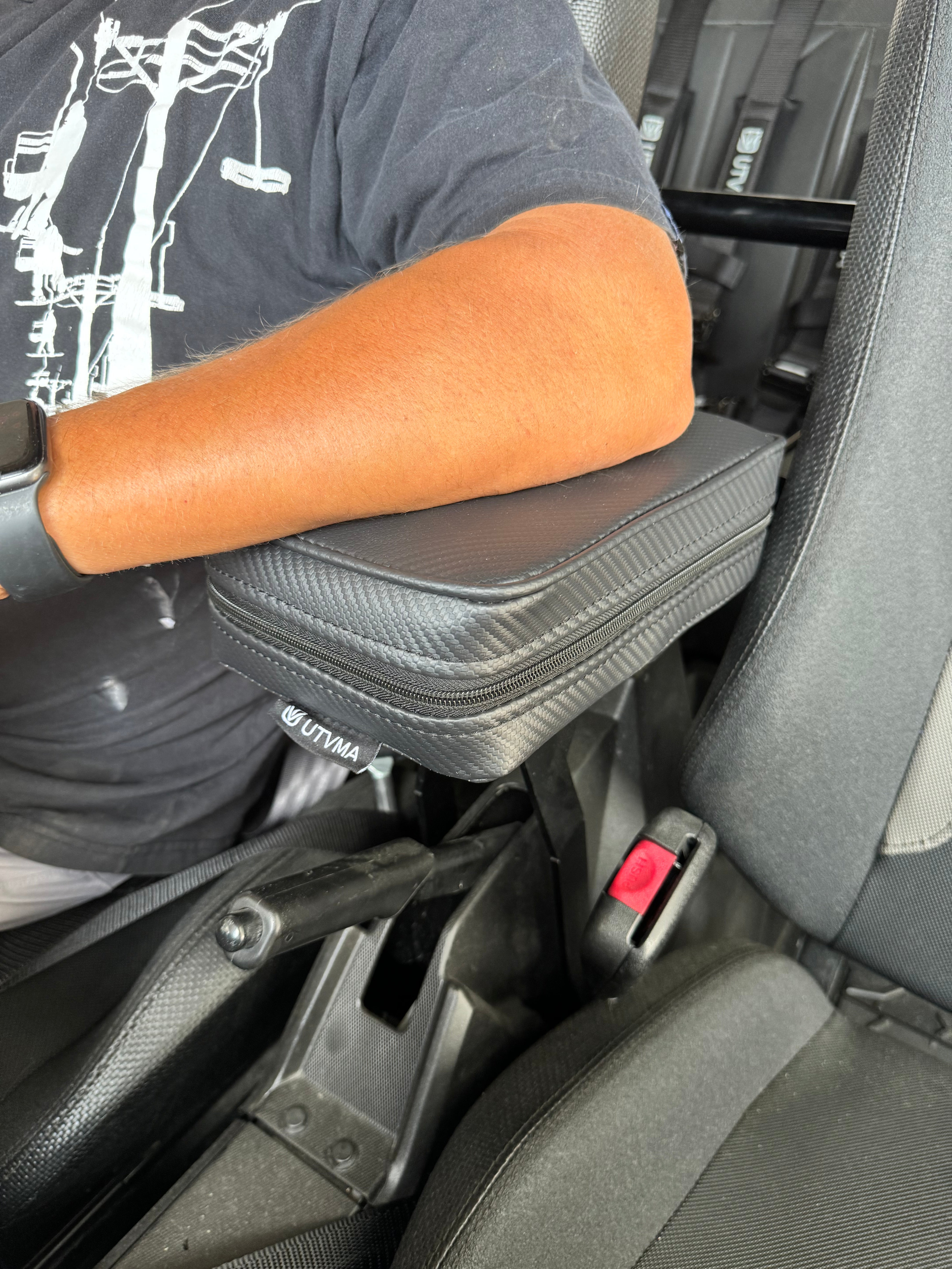 Photo of UTVMA RZR 570 Armrest with Bracket (2017-2022) by UTV Mountain Accessories - Premium Door Bags & Door Accessories for UTVs / Side by Sides