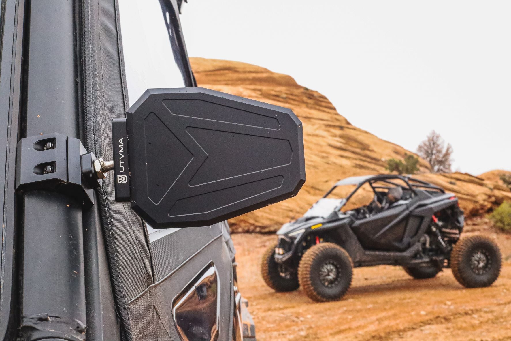 Photo of UTVMA Rearview and Sideview Mirror Kit by UTV Mountain Accessories - Premium Mirrors for UTVs / Side by Sides