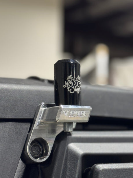 Photo of Polaris Xpedition Billet Whip Mounts / Pair by Viper Machine - Premium Mounts for UTVs / Side by Sides