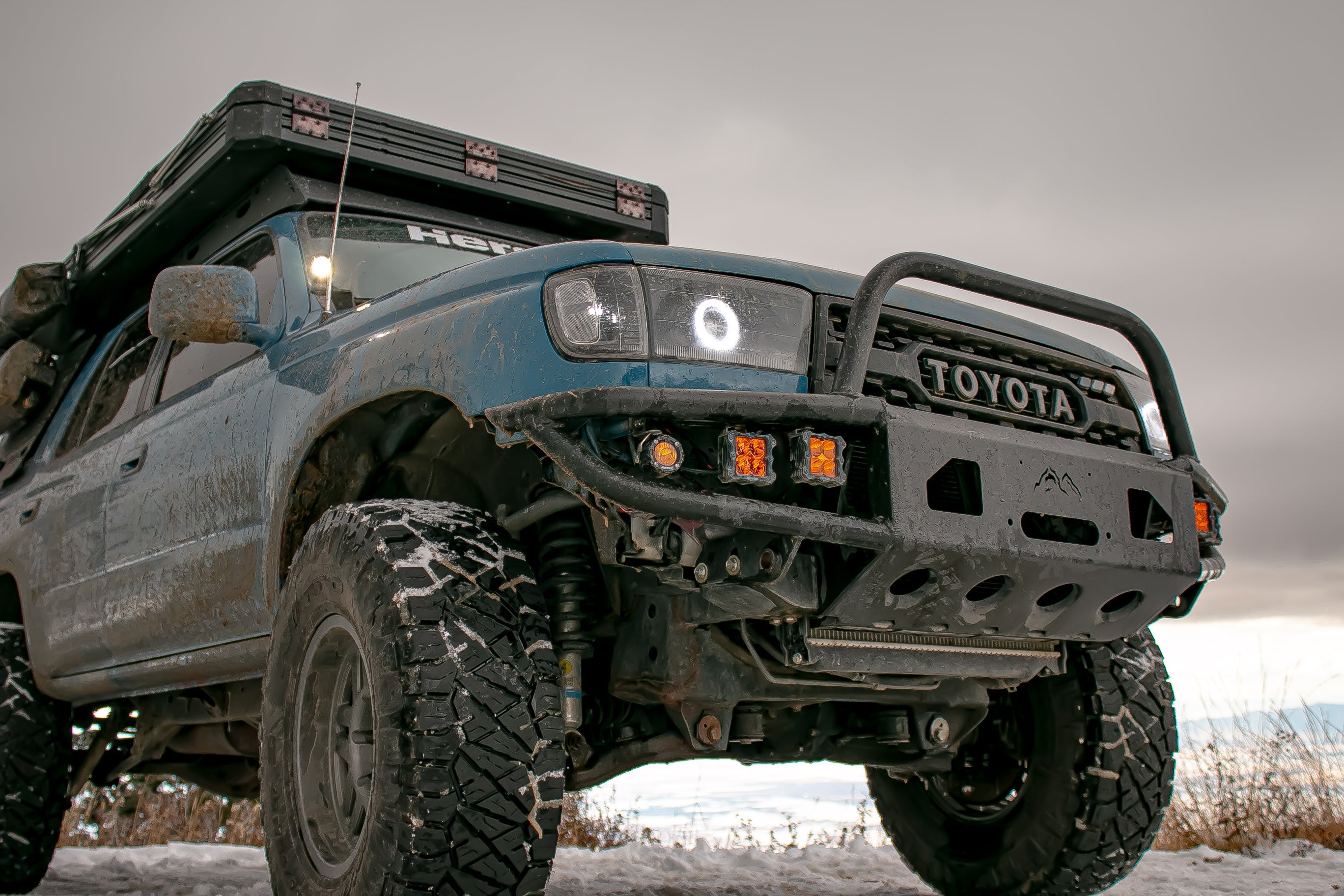 Photo of BA-1R Amber LED Pod Light by Heretic Studio Dealer Portal - Premium Light Bar for UTVs / Side by Sides