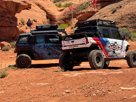 Photo of Polaris Xpedition Billet Whip Mounts / Pair by Viper Machine - Premium Mounts for UTVs / Side by Sides