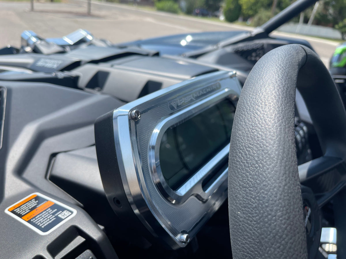 Photo of Can-Am X3 2021 Billet Gauge Bezel by Viper Machine - Premium for UTVs / Side by Sides