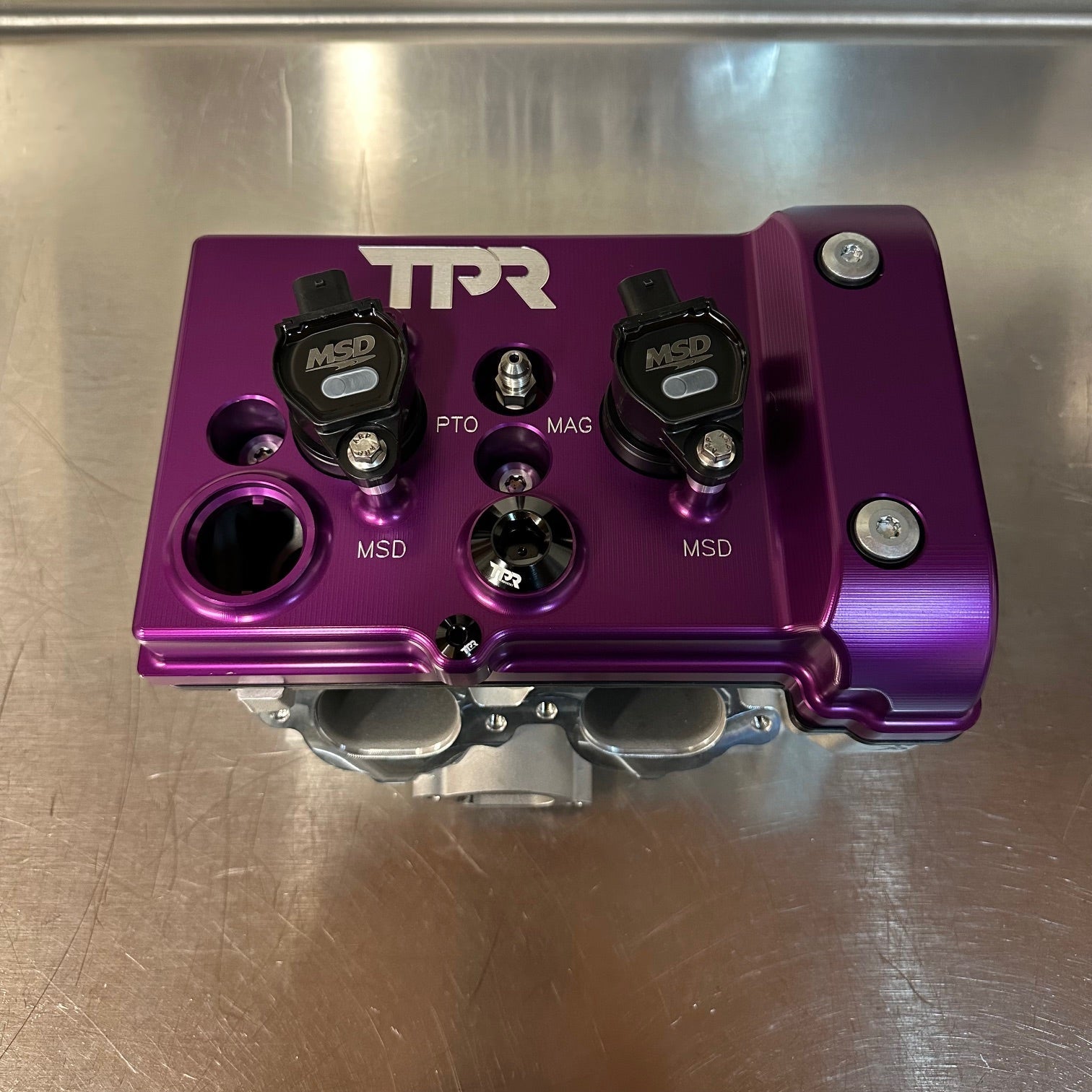 Photo of TPR016 - PURPLE Billet Valve Cover - Turbo R / Pro XP by TPR Industry - Premium for UTVs / Side by Sides