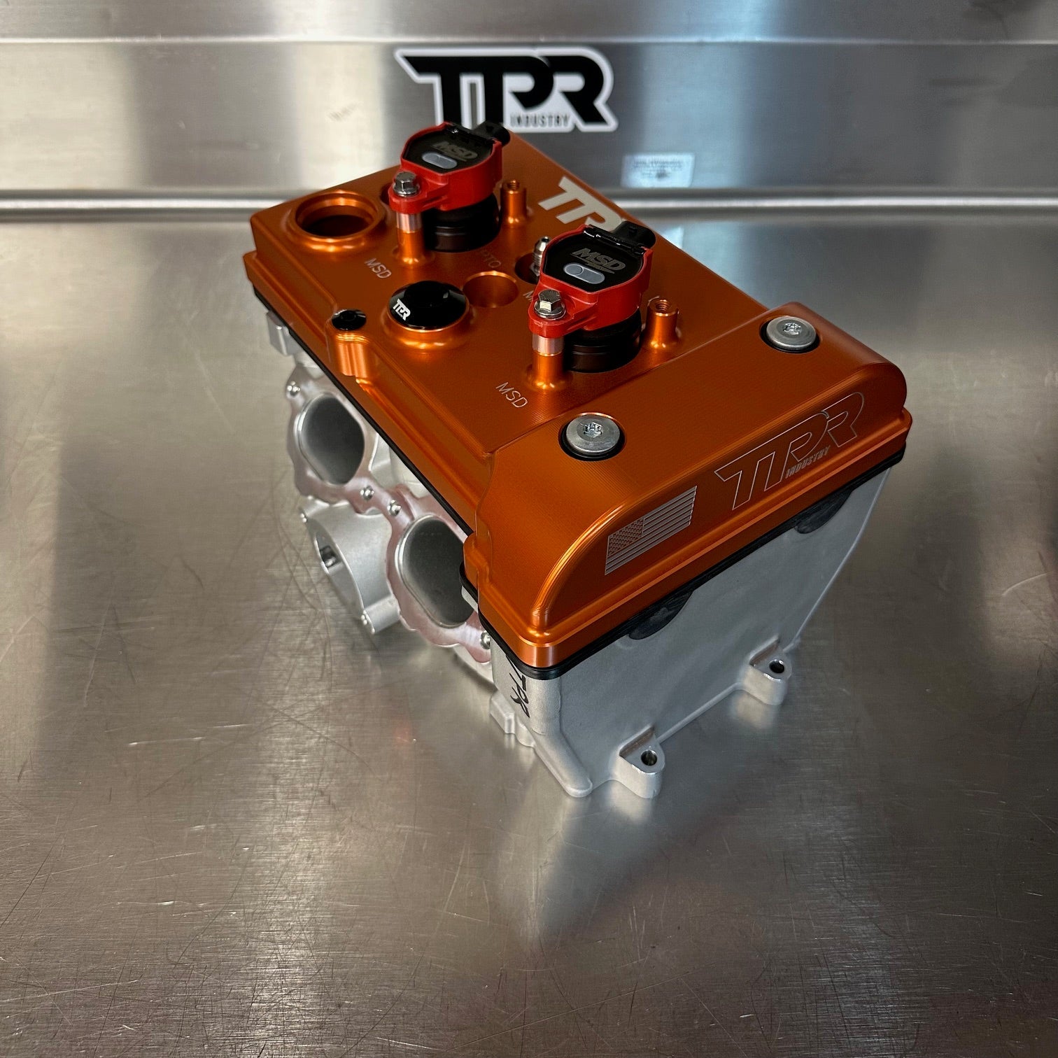 Photo of TPR016 - ORANGE Billet Valve Cover - Turbo R / Pro XP by TPR Industry - Premium for UTVs / Side by Sides