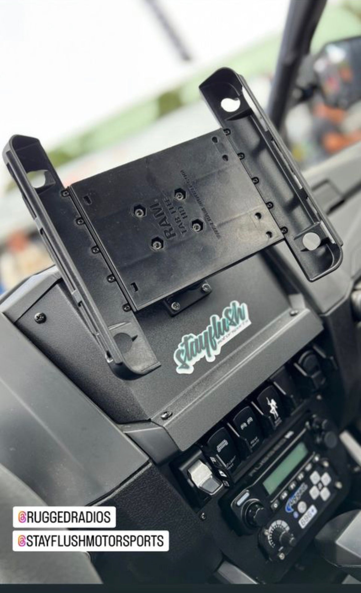 Photo of SFM ProR/XP 25 Universal Tablet Mount by StayFlush Motorsports - Premium for UTVs / Side by Sides
