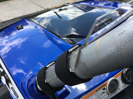 Photo of Polycarbonate Half Windshield with Quick Straps for RZR 570, 800, XP900 (upgrade options) by UTVZILLA - Premium for UTVs / Side by Sides