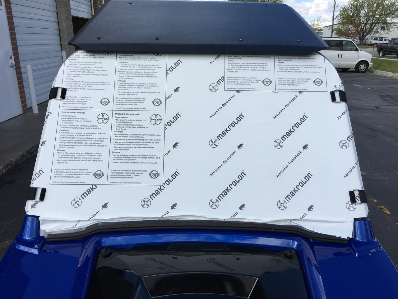 Photo of Full Polycarbonate Windshield with Quick Straps for RZR 570, 800, XP900 (upgrade options) by UTVZILLA - Premium for UTVs / Side by Sides