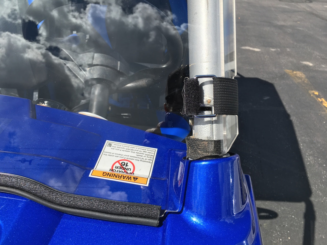 Photo of Full Polycarbonate Windshield with Quick Straps for RZR 570, 800, XP900 (upgrade options) by UTVZILLA - Premium for UTVs / Side by Sides