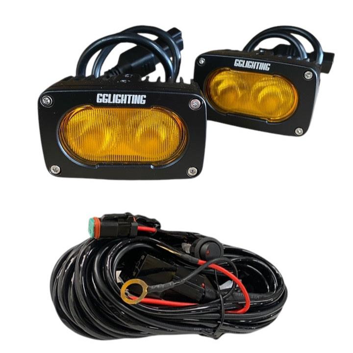 Photo of GP10 Offroad LED Pod Bundle Amber With Free Wiring Harness by GGLighting - Premium for UTVs / Side by Sides
