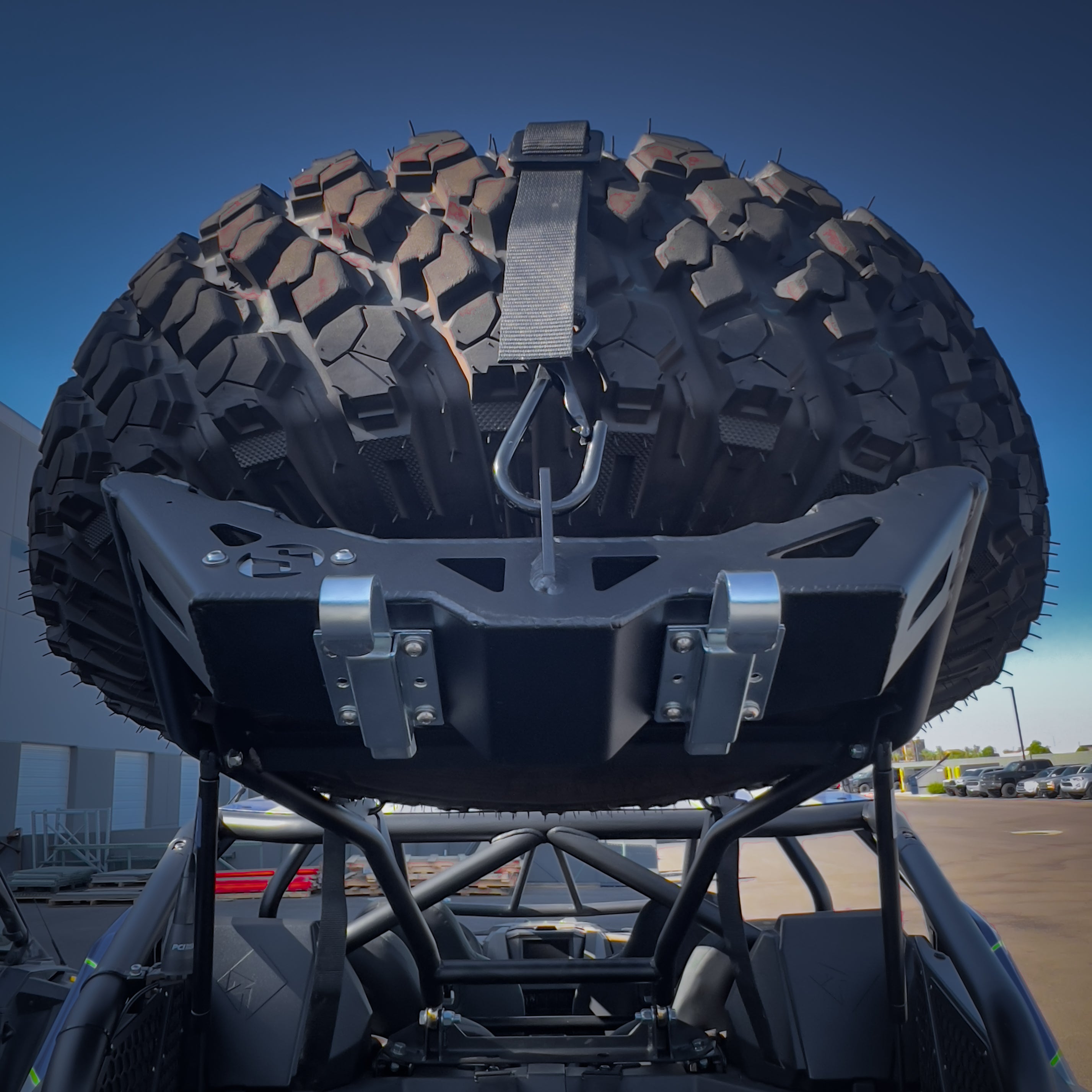 Photo of Polaris Pro R X-Plorer Spare Tire Carrier by SDR Motorsports - Premium Mounts for UTVs / Side by Sides