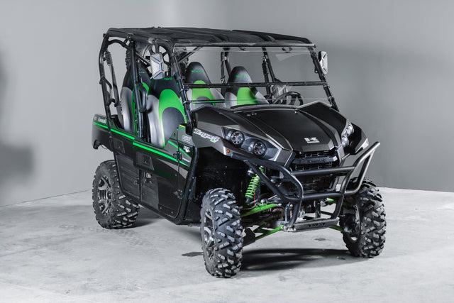 Photo of TK00108 2016-2017 KAWASAKI TERYX, 2 AND 4 SEATER TILTING UTV WINDSHIELD - STANDARD 3/16" - FOR FACTORY HARD TOP by TerraRider UTV Windshields & Accessories - Premium for UTVs / Side by Sides