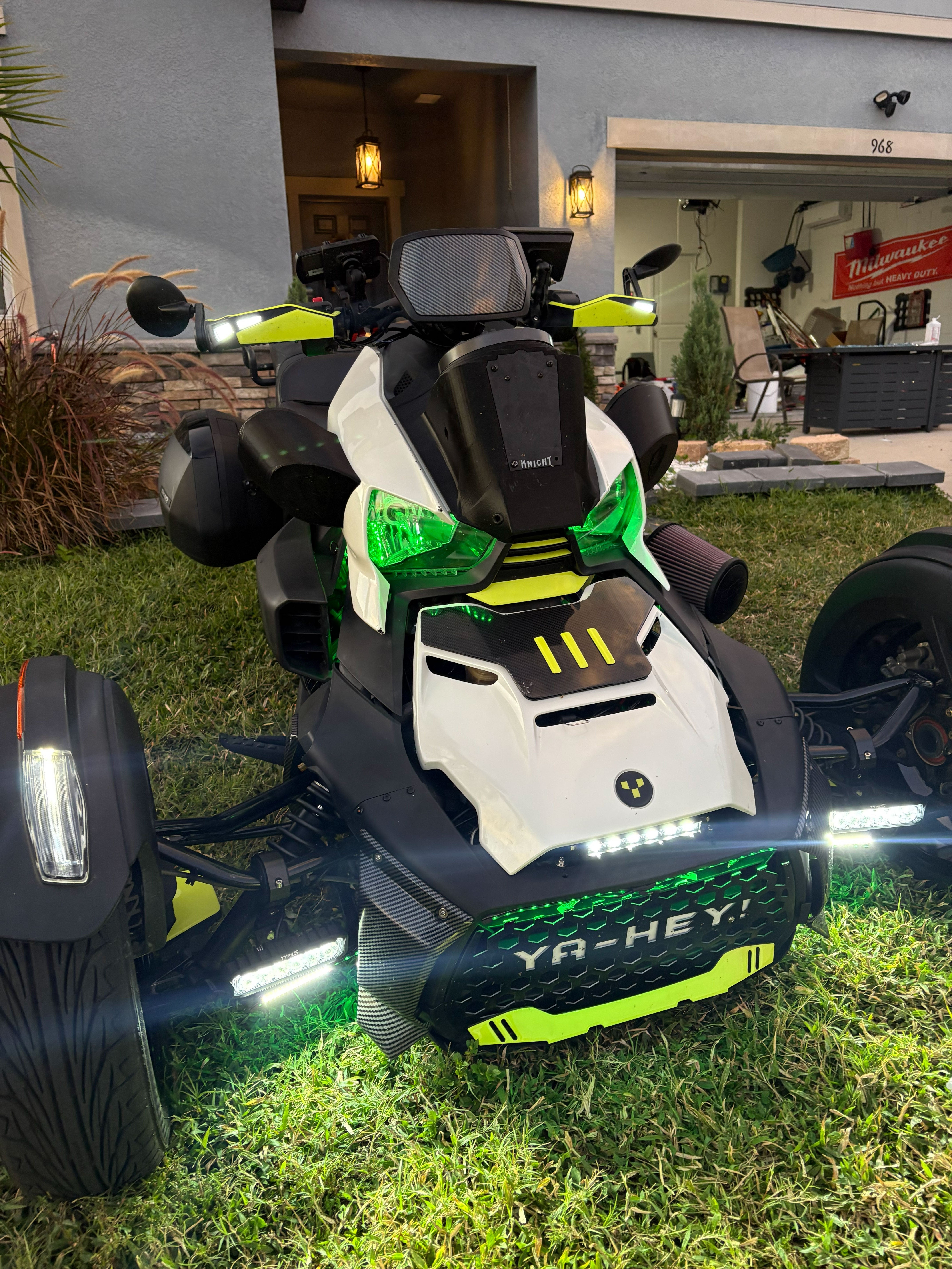 Photo of Can-Am Ryker Trinity Kit, 6.5" Hood Speaker, 4" Side Pod Speakers with Bluetooth Amp by Knight ATV - Premium Power Sports for UTVs / Side by Sides