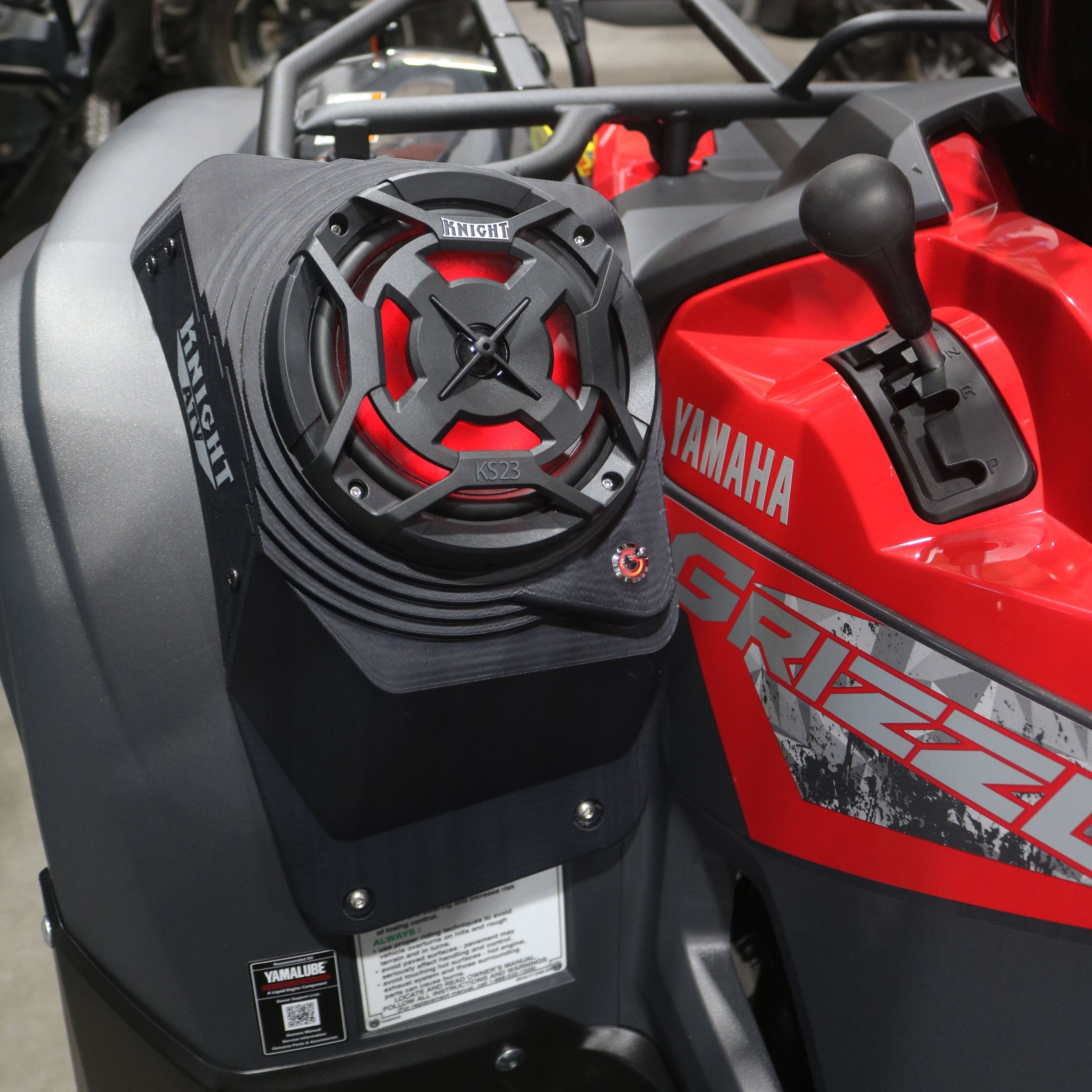 Photo of Yamaha Grizzly 700 (16–25) Bluetooth LED ATV Surround Sound System by Knight ATV - Premium Power Sports for UTVs / Side by Sides