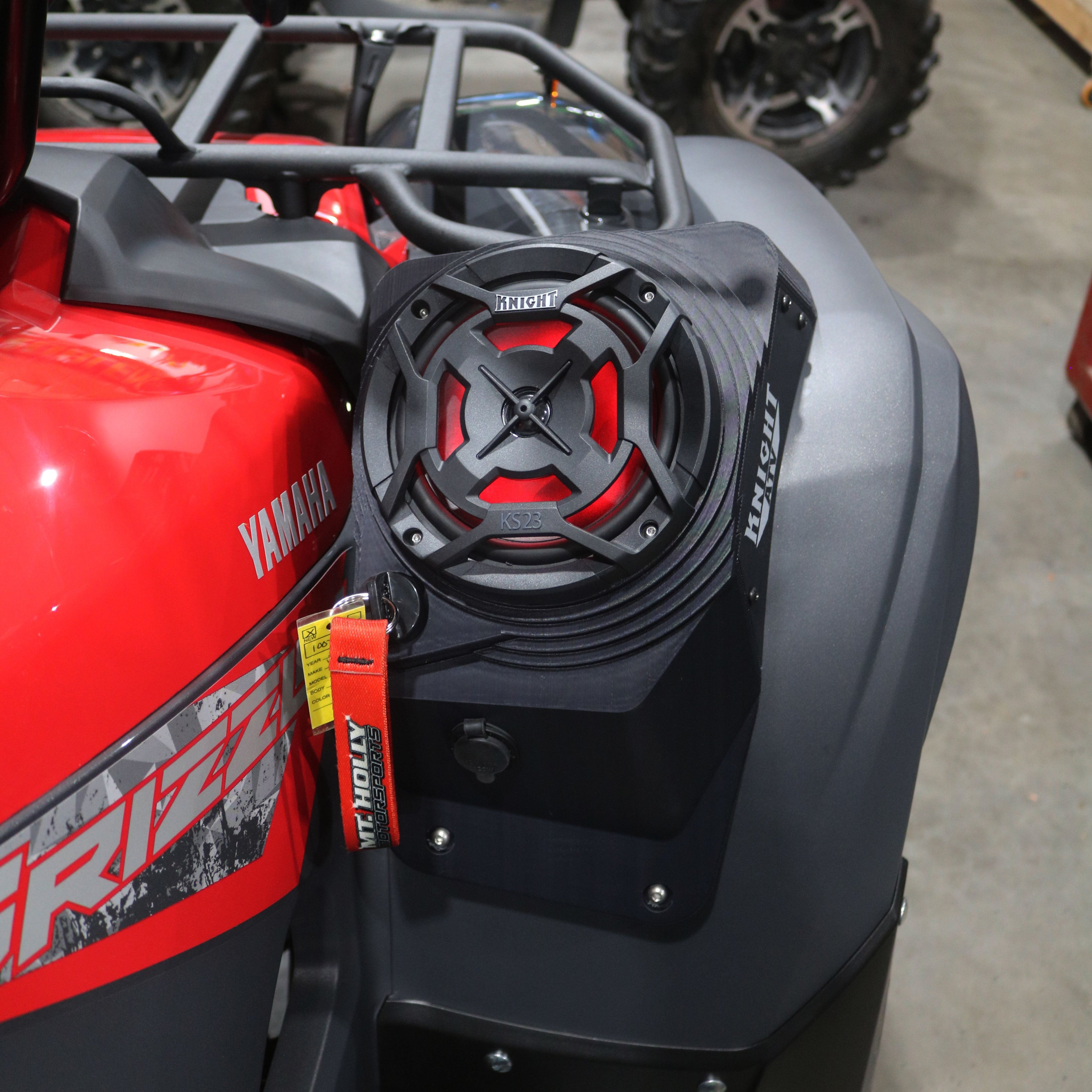 Photo of Yamaha Grizzly 700 (16–25) Bluetooth LED ATV Surround Sound System by Knight ATV - Premium Power Sports for UTVs / Side by Sides
