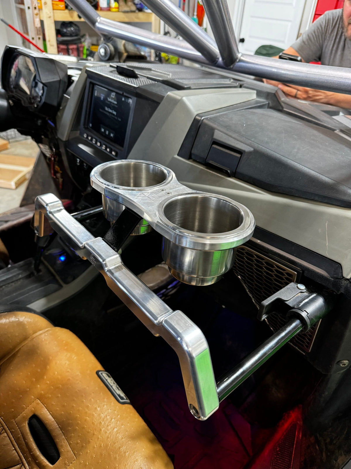 Photo of PRO R/ PRO S/ TURBO R/ PRO XP - GRAB HANDLE/DRINK CARRIER by L&W Fab - Premium Grab Bars for UTVs / Side by Sides