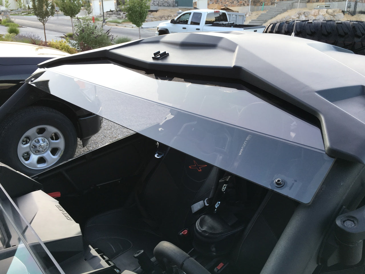 Photo of CAN-AM Maverick X3 Tinted Polycarbonate Visor by Moto Armor - Premium for UTVs / Side by Sides