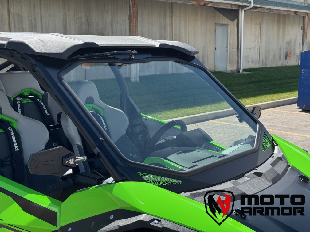 Photo of Kawasaki H2 Full Glass Windshield by Moto Armor - Premium for UTVs / Side by Sides