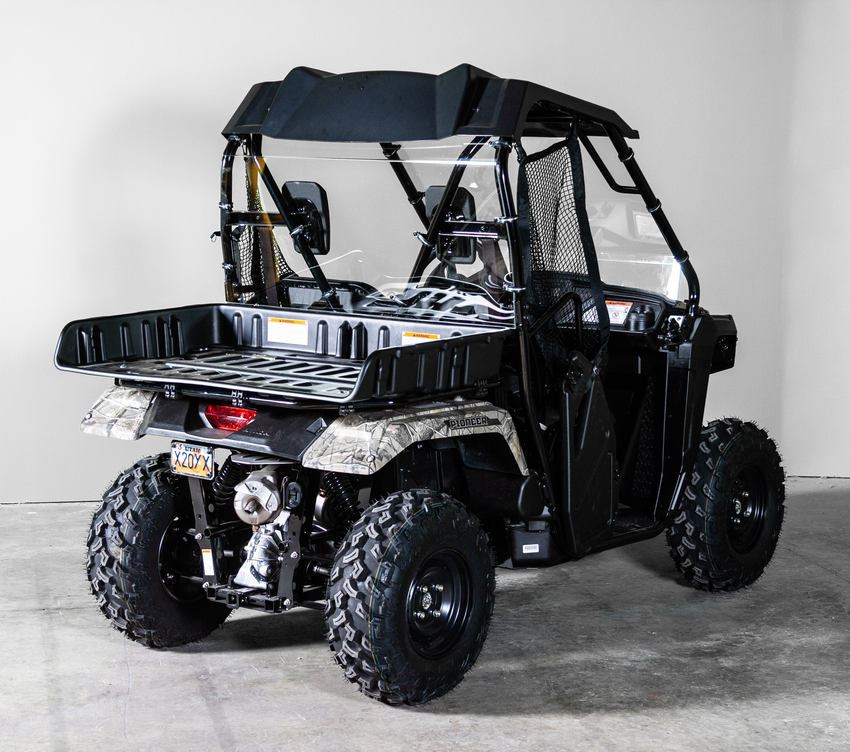 Photo of 2017-2020 HONDA PIONEER 500 REAR UTV WINDSHIELD (TK00621 & TK00622) by TerraRider UTV Windshields & Accessories - Premium for UTVs / Side by Sides