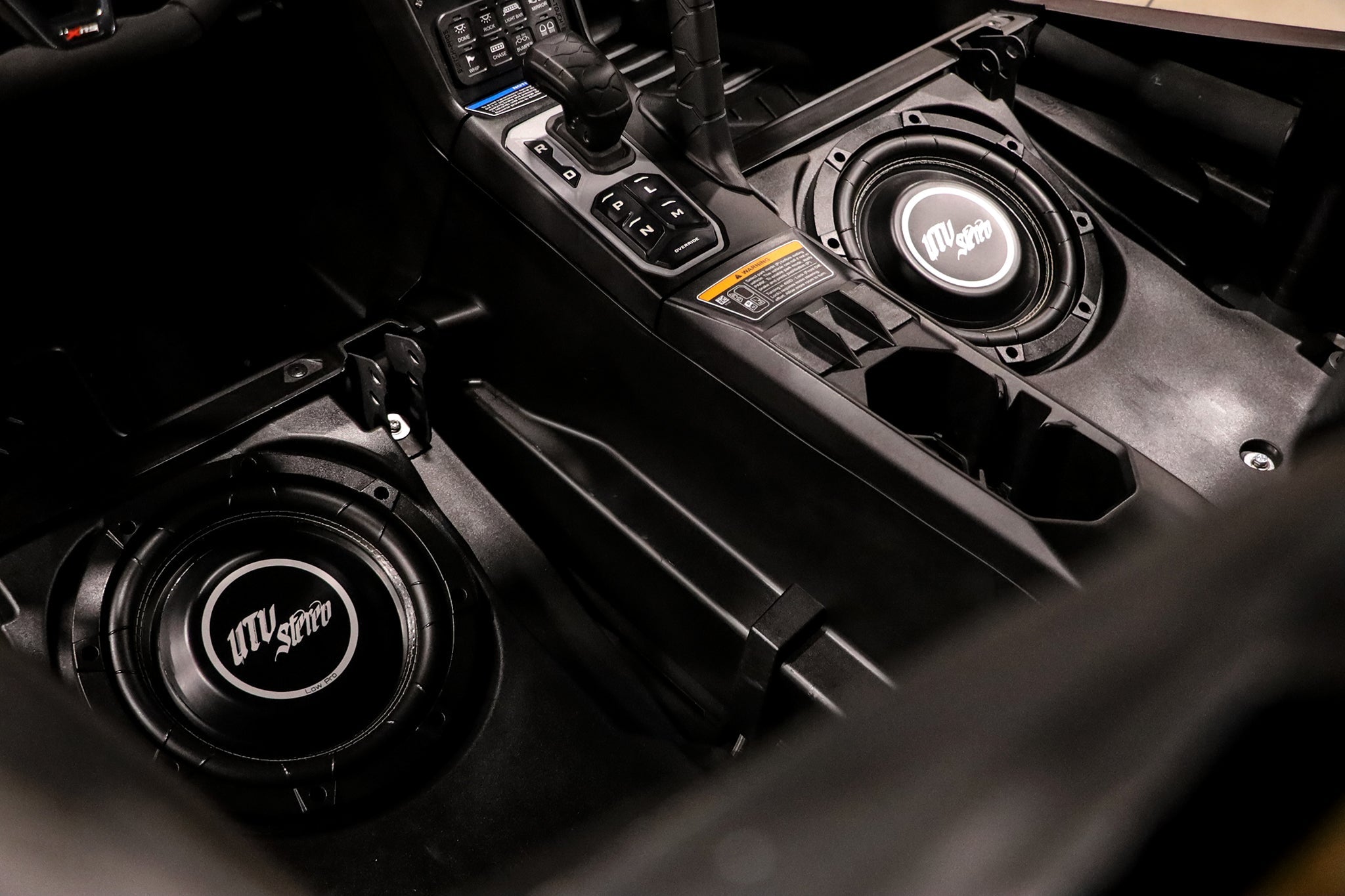 Photo of Can-Am® Maverick R 10" Front Driver Subwoofer Enclosure (2-SEAT MODELS) – Unloaded | UTVS-R-ENC-DRIVER-2 by UTV Stereo - Premium for UTVs / Side by Sides