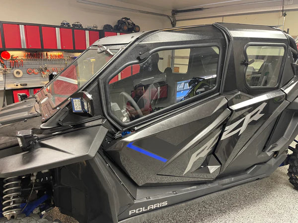 Photo of Polaris RZR PRO XP 4-Seat Cab Enclosure "THE VAULT" Upper Side Doors & Panels (Patent Pending) (2019+) by Dirt Warrior Accessories - Premium Cab Enclosures for UTVs / Side by Sides