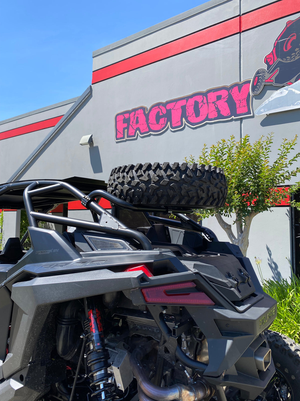 Photo of Polaris RZR Pro R 4 Dual Clamp Spare Tire Mount by Factory UTV - Premium Spare Tire Mounts for UTVs / Side by Sides