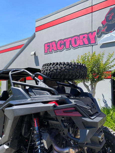 Photo of Polaris RZR Pro R 4 Dual Clamp Spare Tire Mount by Factory UTV - Premium Spare Tire Mounts for UTVs / Side by Sides