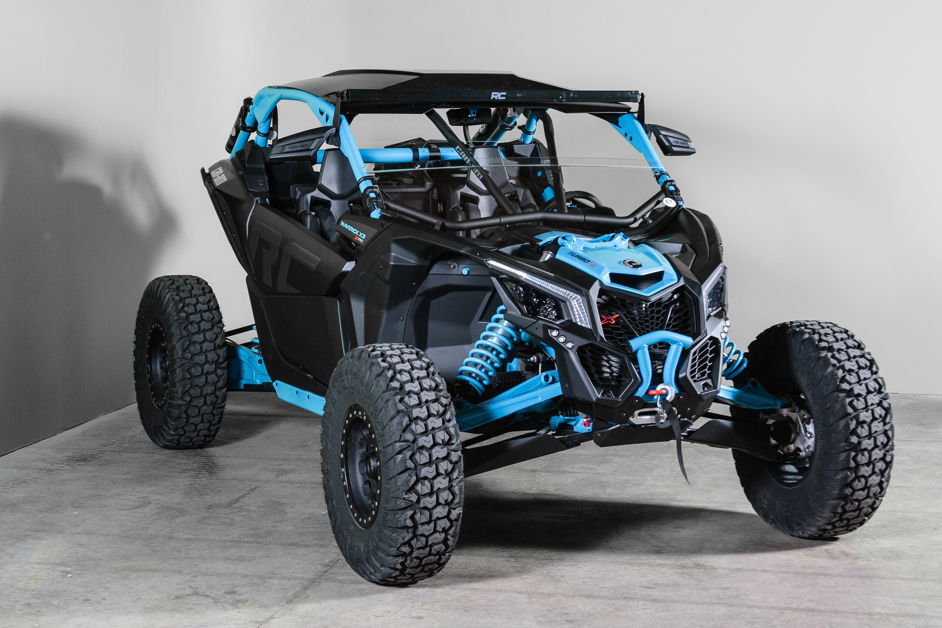 Photo of TK00185 CAN-AM MAVERICK X3 (WORKS WITH INTRUSION BARS) HALF UTV WINDSHIELD - SCRATCH RESISTANT 3/16” by TerraRider UTV Windshields & Accessories - Premium for UTVs / Side by Sides