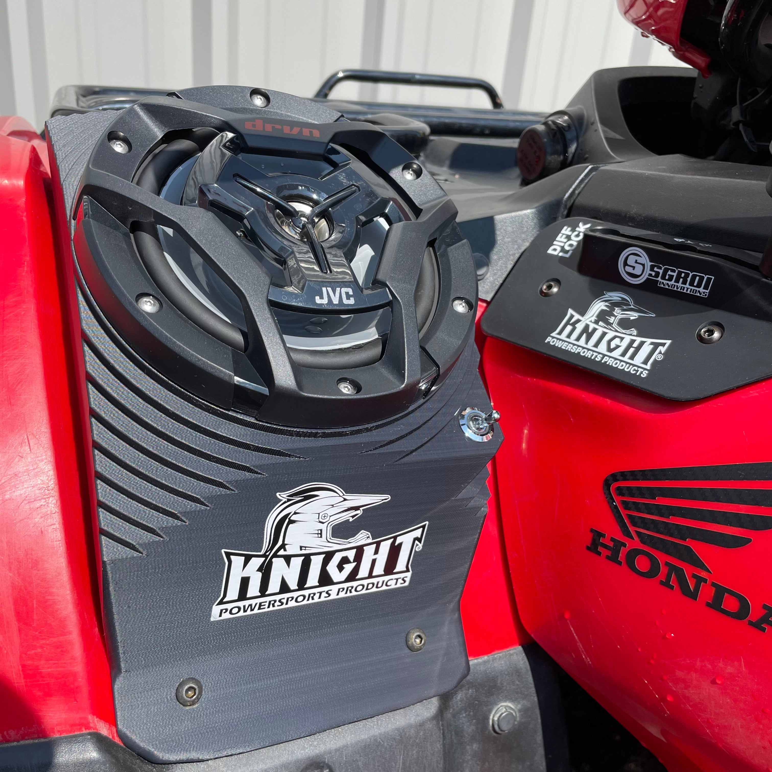 Photo of 2014+ Honda Foreman and Rubicon 420/500/520 Fender Speaker Housings Only by Knight ATV - Premium Audio for UTVs / Side by Sides