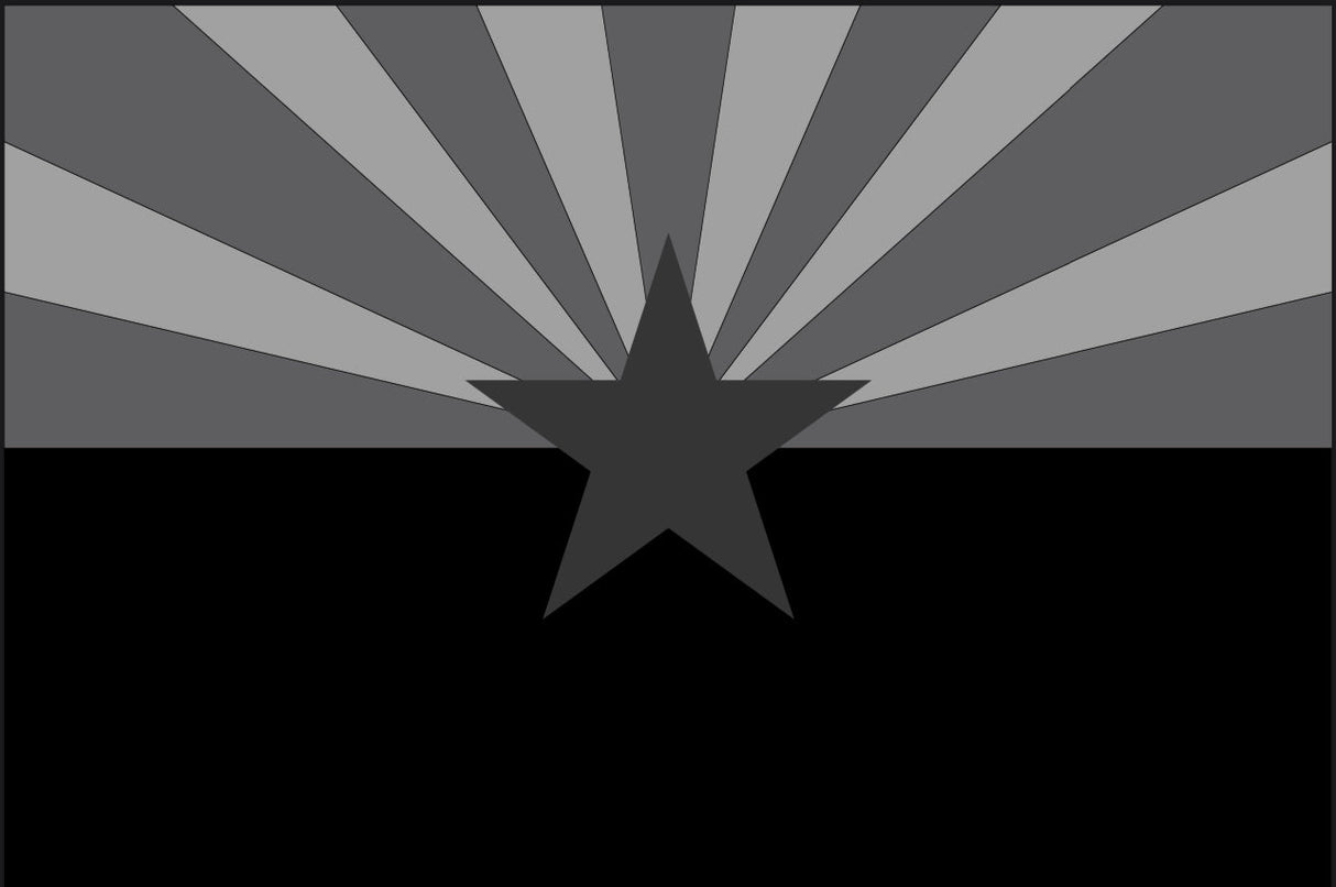 Double Sided Grommet Black AZ Flag 12”x18”