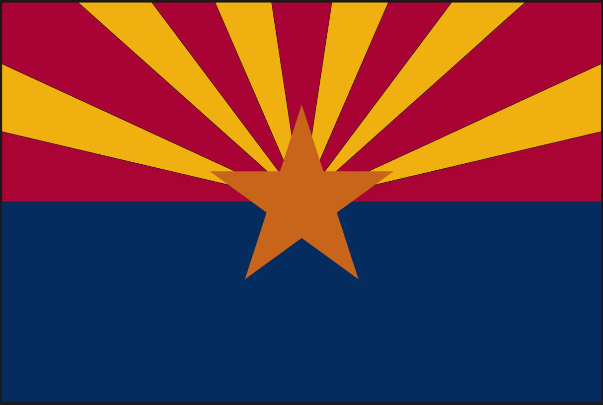 Double Sided Grommet Arizona Flag 12”x18”