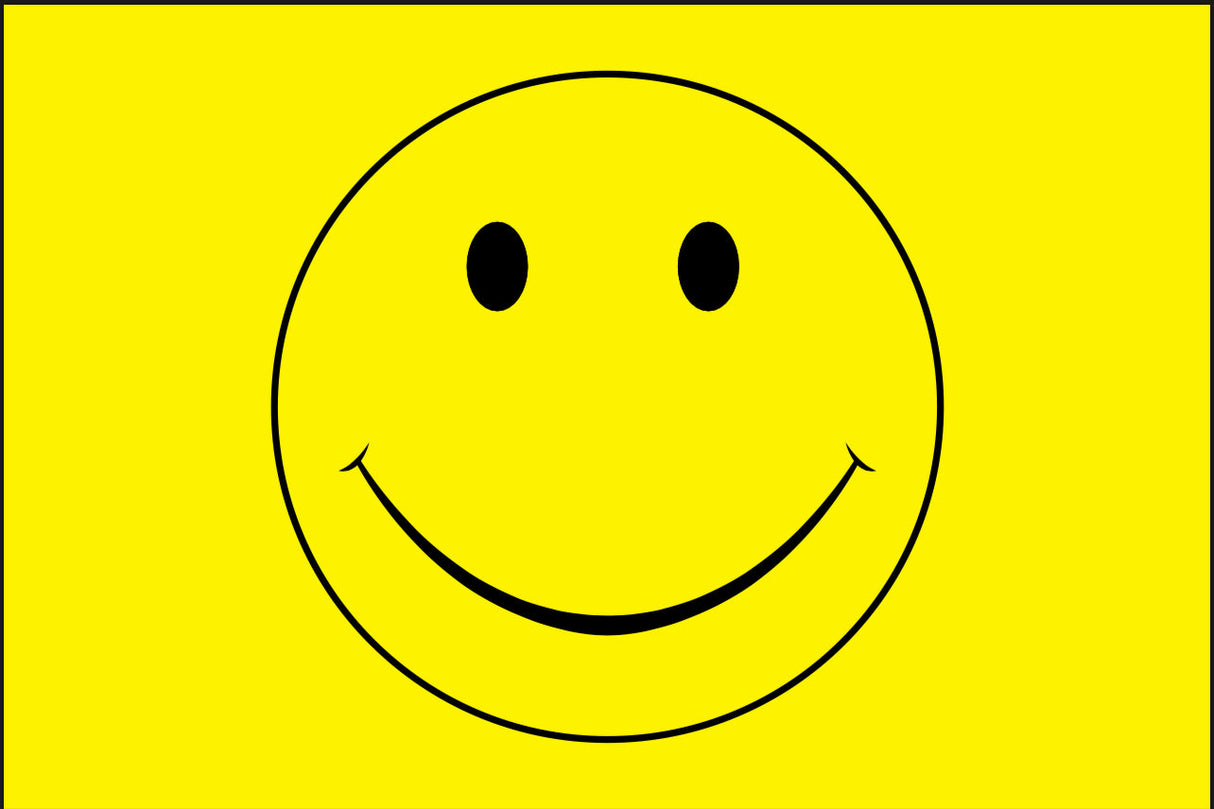 Happy Face FLAG 12"x18" Double Sided Grommet Flag