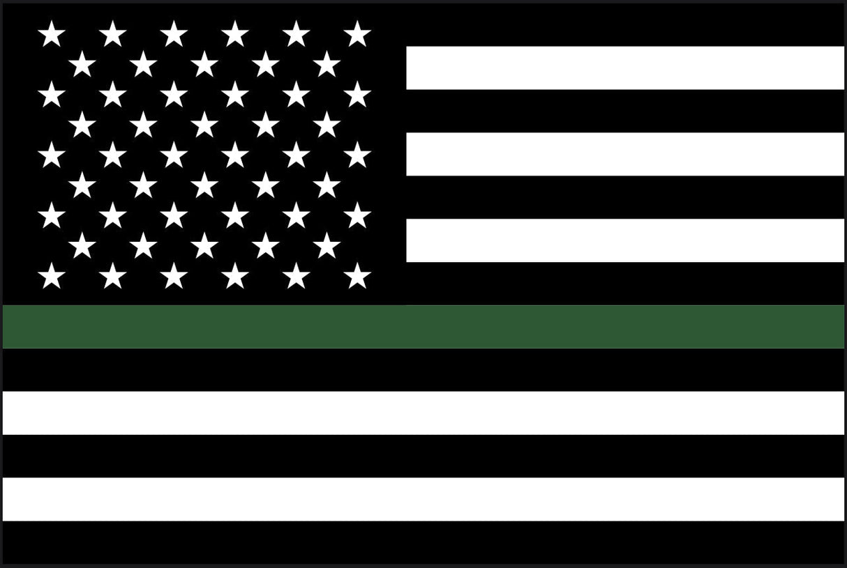 Thin Green Line FLAG 12"x18" Double Sided Grommet Flag