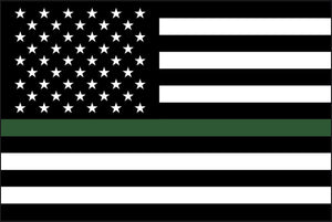 Thin Green Line FLAG 12"x18" Double Sided Grommet Flag