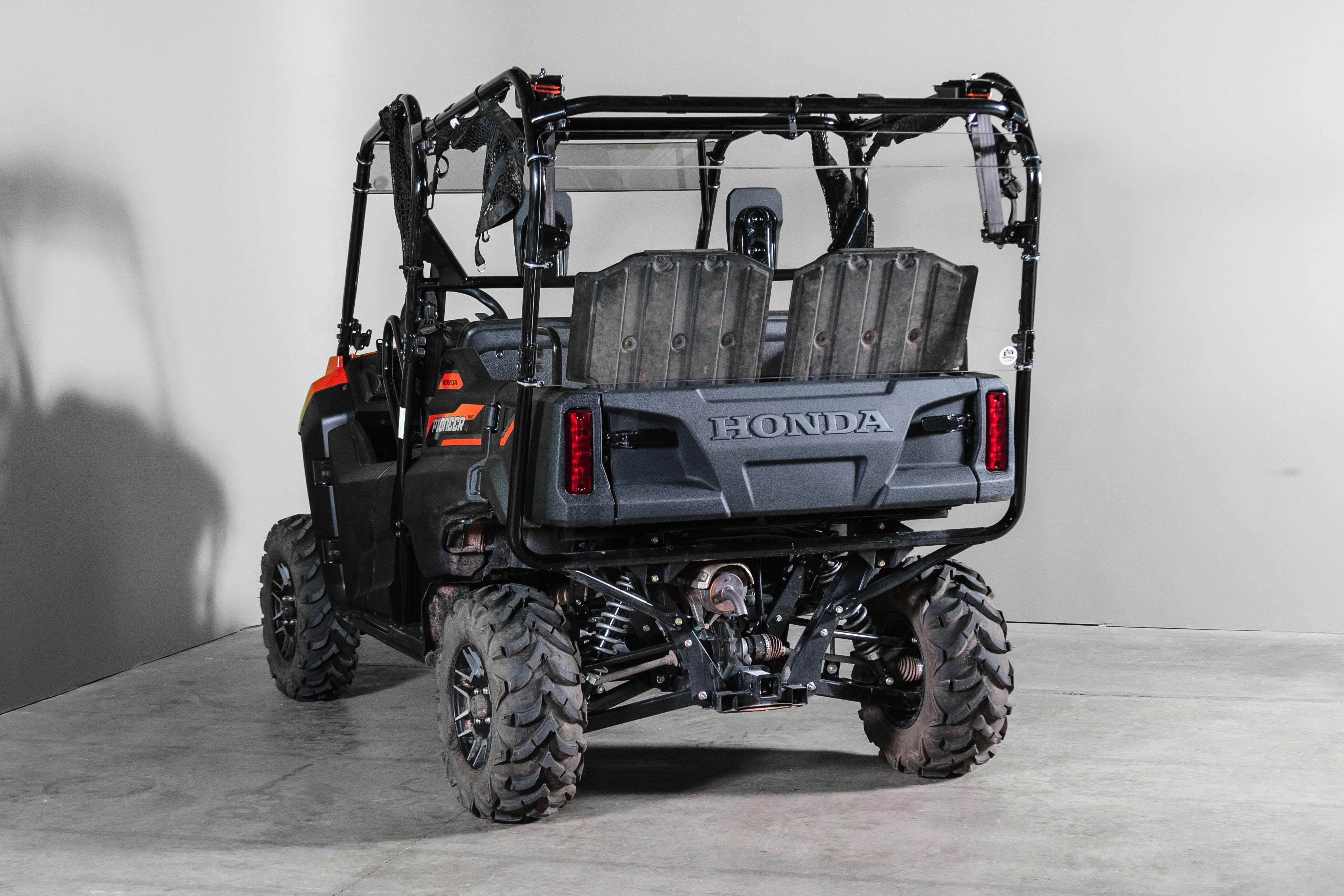 Photo of TK00576 HONDA PIONEER 700 4 SEATER REAR UTV WINDSHIELD - SCRATCH RESISTANT 3/16” by TerraRider UTV Windshields & Accessories - Premium for UTVs / Side by Sides